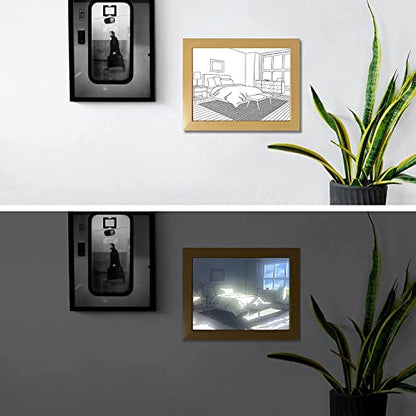 Light Painting Decorative Piece with Adjustable Lighting Inspired by Hwang Seontae