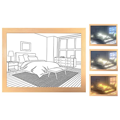 Light Painting Decorative Piece with Adjustable Lighting Inspired by Hwang Seontae