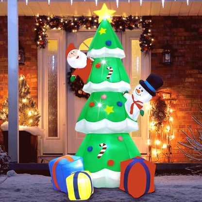 Glowing Santa Tree