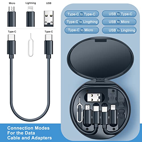 Best Selling 6 in 1 Phone Holder Eject Pin Multi-Type C USB Adapter Cable Conversion Portable Storage Box
