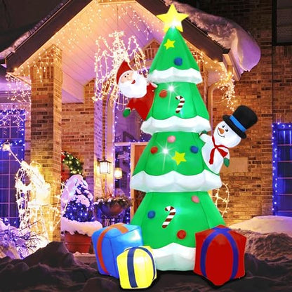 Glowing Santa Tree