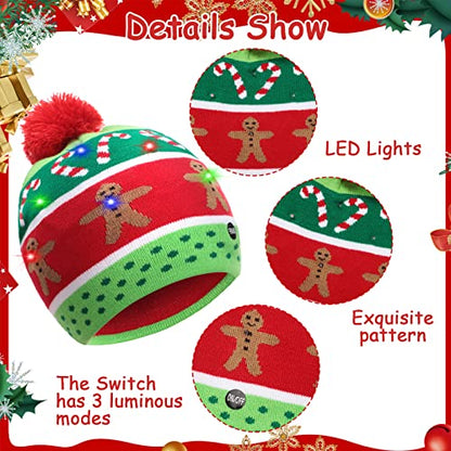 LED Knitted Christmas Beanie