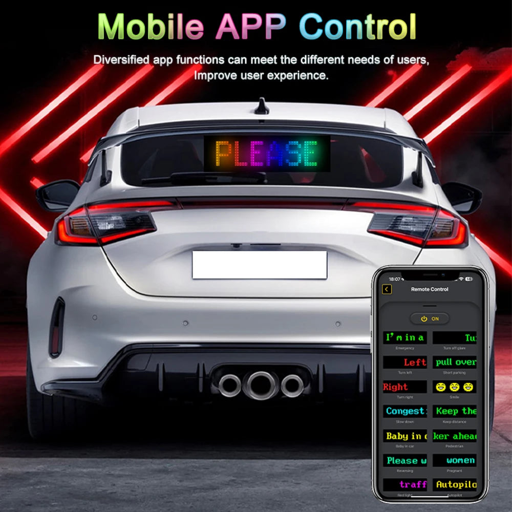 FlexiGlow Car LED Sign